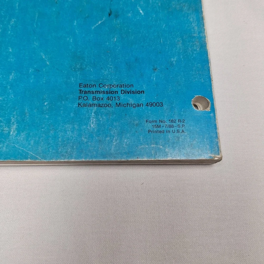 Eaton Fuller Form 182-R2 July 1988 Transmission Service Manual‎